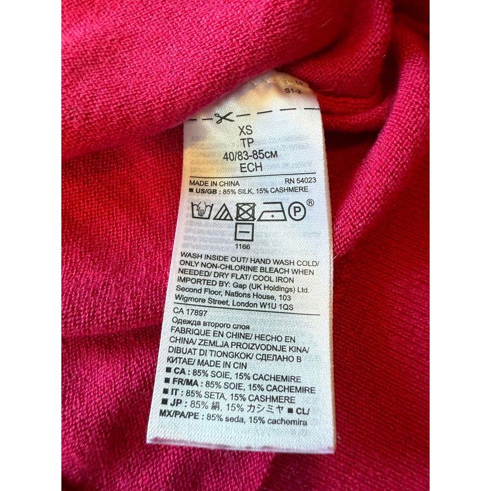 Banana Republic Silk Cashmere Crew Neck Sweater Pink XS 797403-06 Long Sleeve - Picture 6 of 8